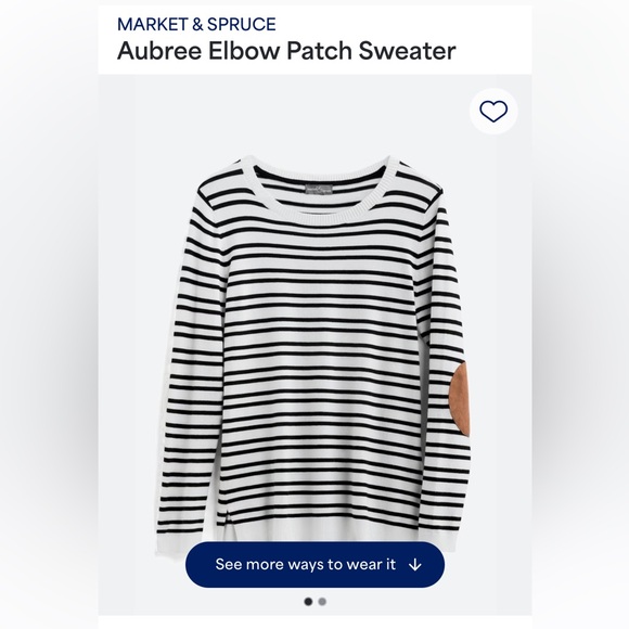 Market & Spruce Aubree Elbow Patch Sweater - Picture 2 of 3